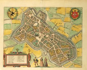 Georg BraunによるCivitates Orbis Terrarumからのリールの地図