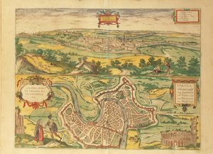 ゲオルグ・ブラウンの「Civitates Orbis Terrarum」よりヴェローナの地図
