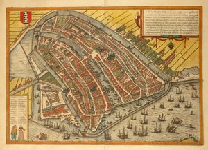 ゲオルグ・ブラウンの「Civitates Orbis Terrarum」より都市の地図