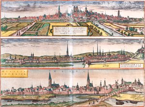 ミュンスター、オスナブリュック、ヴェーゼル（ドイツ 作： Georg and Hogenberg Franz (1535 90) Braun