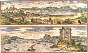イタリア、ポッツオーリ、バイアエ 作： Georg and Hogenberg Franz (1535 90) Braun