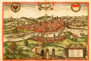 ドイツ、シュヴァーベン、シュヴァビッシュハル 作： Georg and Hogenberg Franz (1535 90) Braun