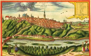 ズノイモ、チェコ共和国 作： Georg and Hogenberg Franz (1535 90) Braun