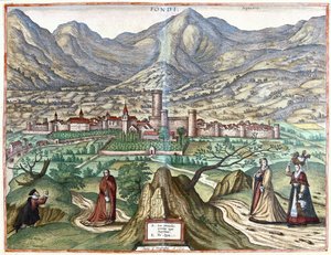 フォンディ（ローマの国）、イタリア 作： Georg Braun and Hogenberg Franz