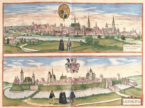ポーランド、ニサとレグニツァ（リニツァ）（彫刻 作： Georg Braun and Hogenberg Franz