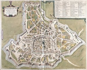 イタリア、ヴェネト州、パドヴァ（エングレーヴィング 作： Georg Braun and Hogenberg Franz