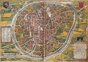 ブリュッセルの街の計画 作： Georg Braun and Hogenberg Franz