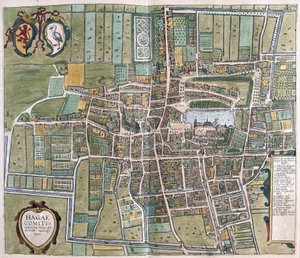 オランダ・ハーグ（彫刻 作： Georg Braun and Hogenberg Franz