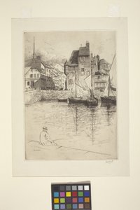 Porto de Honfleur (tinta) 作： George Charles Aid
