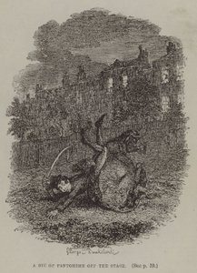 ちょっとしたパントマイムのオフ・ザ・ステージ(エングレービング) 作： George (after) Cruikshank