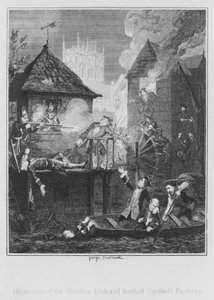 ジャコバイト・クラブの解散とコードウェル・ファイアーブラスの死(エングレーヴィング) 作： George (after) Cruikshank
