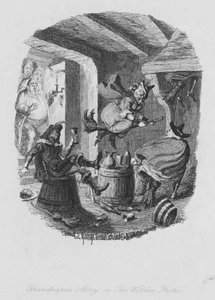 おじいちゃんの話」または「魔女の大騒ぎ」(彫刻) 作： George (after) Cruikshank