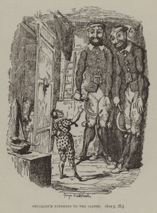 グリマルディの巨人への優しさ(エングレービング) 作： George (after) Cruikshank