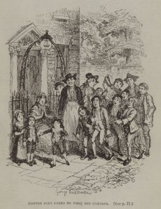 ゴッドパパに会いに行くジョーイ様（彫刻 作： George (after) Cruikshank