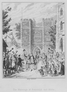 ランドルフとヒルダの結婚」（エングレービング 作： George (after) Cruikshank