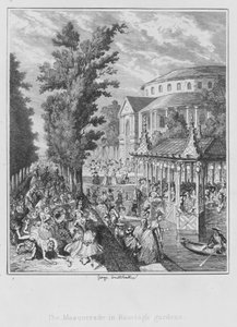 ラネラーグ庭園でのマスカレード(エングレービング) 作： George (after) Cruikshank