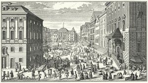 1725年のウィーンの風景（エングレービング