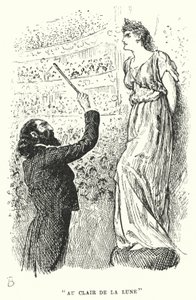 ジョージ・デュ・モーリアの「トリルビー」のイラスト（彫刻 作： George (after) Du Maurier