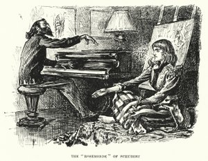 ジョージ・デュ・モーリアの「トリルビー」のイラスト（彫刻 作： George (after) Du Maurier
