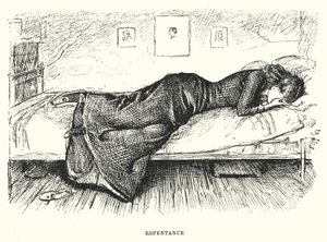 ジョージ・デュ・モーリアの「トリルビー」のイラスト（彫刻 作： George (after) Du Maurier