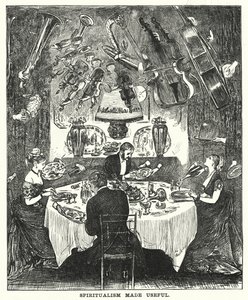 パンチの漫画。スピリチュアリズムは役に立つ（彫刻 作： George (after) Du Maurier