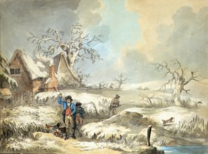 トーマス・ローランドソン（1756-1827）がエッチングした「シギの撮影」、J.ハリスが出版。 作： George (after) Morland