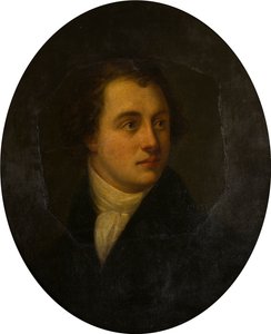 未知の紳士の肖像、1807〜19年頃（銅に油彩） 作： George (attr.to) Harlow