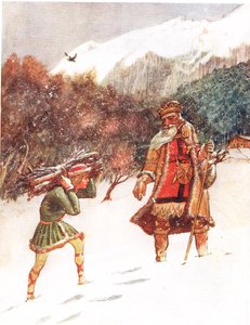 グッドキングヴァーツラフ、「絵本の絵本」、1910年のイラスト