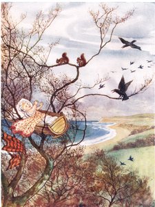 Hush-a-by Baby、「絵本の絵本」のイラスト、1910 作： George, 9th Earl of Carlisle Howard