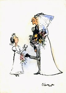 結婚式の馬のかかと（カードのガッシュより透明度のインドインク） 作： George Adamson