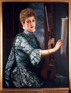 「バイオリニスト」、1886 作： George Adolphus Storey
