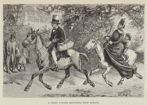 マーケットから戻ってきた奴隷貿易 作： George Augustus Sala