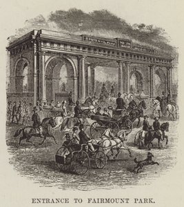 フェアマウントパークへの入り口 作： George Augustus Sala