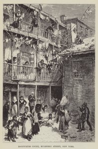 ラグピッカーズコート、マルベリーストリート、ニューヨーク 作： George Augustus Sala