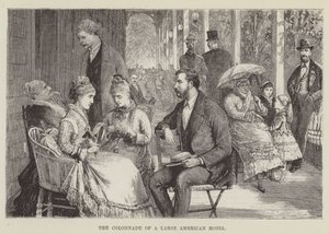 ラージアメリカンホテルの列柱 作： George Augustus Sala