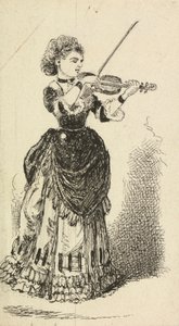 バイオリンを弾く女性