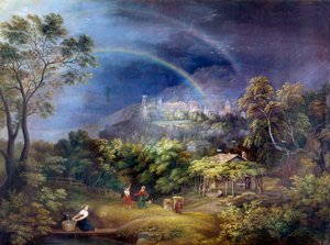 ハイデルベルク城。ジョルジュ・ウォリス（1770-1847）の絵 Ec.Ang.