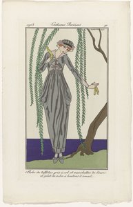 Journal des Dames et des Modes、パリの衣装、1913年、No. 91：タフタのドレス (...) 作： George Barbier