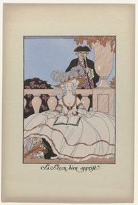 月の花輪、1919年：よく学んだ教訓 作： George Barbier