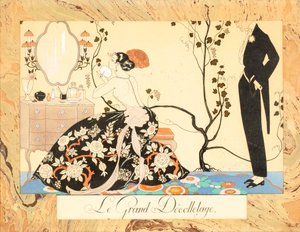 Le Grand Décolletage』（『Le Bonheur du Jour or, Les Graces à la Mode』1924年より）。 作： George Barbier