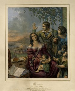 迫害されるキリスト教徒、タヒチの女王ポマーレ ジョージ・バクスター作 1845年 大英博物館蔵 作： ジョージ・バクスター
