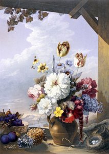 ガーデナーズシェッド、J。バーソロミューによる絵画、1856年（油絵の具で印刷）
