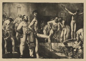 ビジネスマン向けバスルーム 作： George Bellows