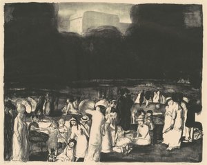 公園で、暗い 作： George Bellows