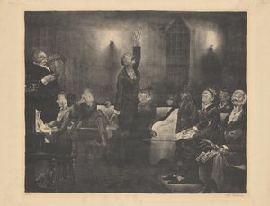 祈りの会、第二の石 作： George Bellows