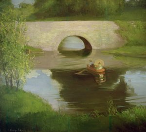 セントラルパーク（キャンバスに油彩） 作： George Benjamin Luks