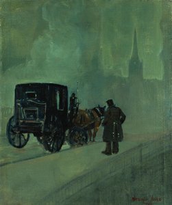 霧の夜、ニューヨーク 作： George Benjamin Luks
