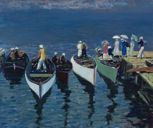 ハドソン川での休暇 作： George Benjamin Luks