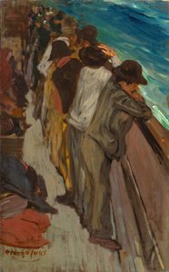 操舵室で 作： George Benjamin Luks