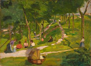ニューヨーク・パーク 作： George Benjamin Luks